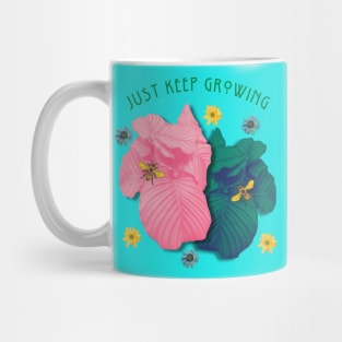 Just keep growing botanical flowers Mug